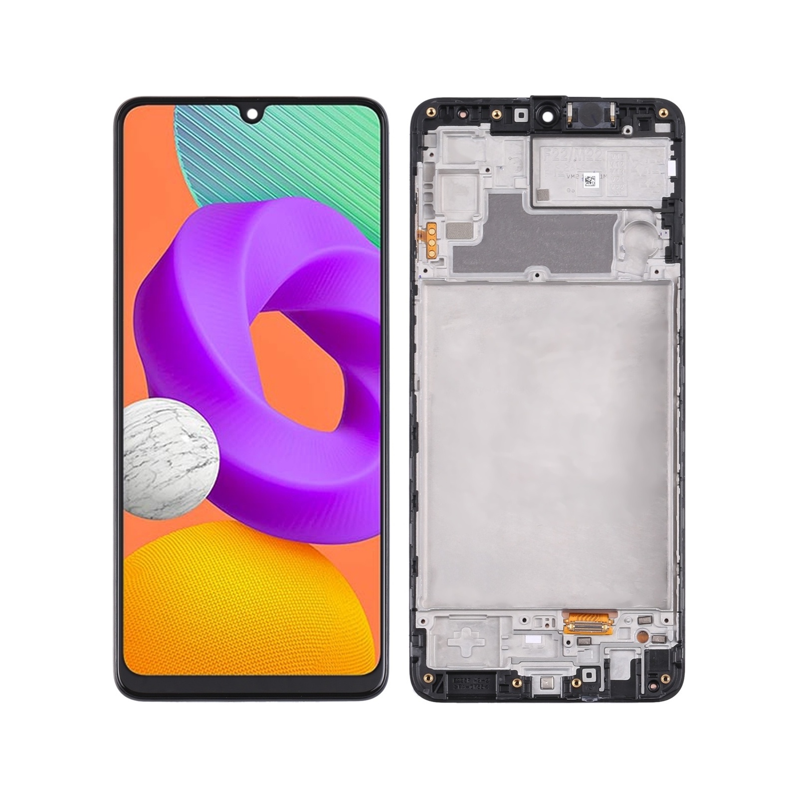 Original Super AMOLED LCD Screen For Samsung Galaxy M22 SM-M225F Digitizer Full Assembly with Frame