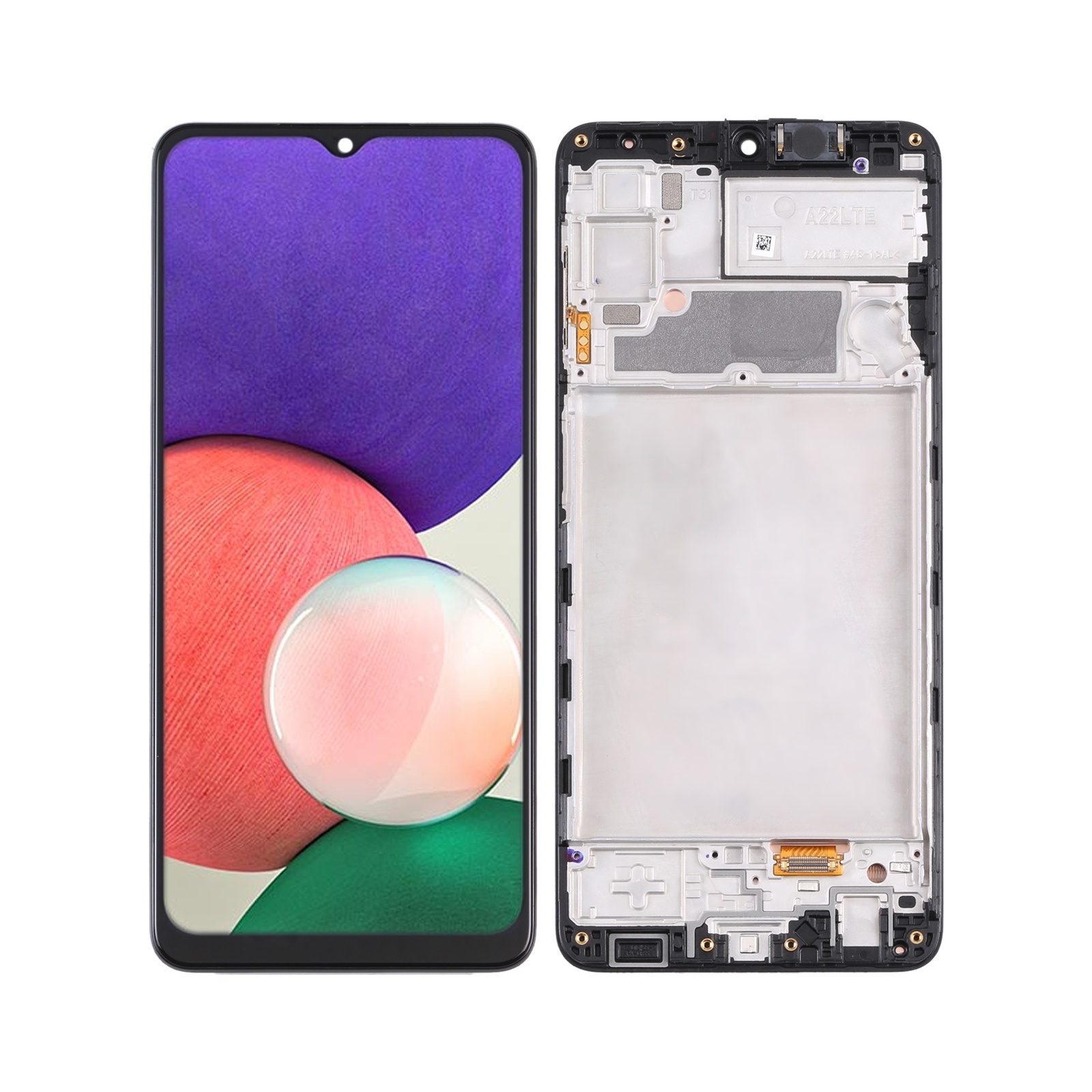Original Super AMOLED LCD Screen For Samsung Galaxy A22 4G SM-A225F Digitizer Full Assembly with Frame