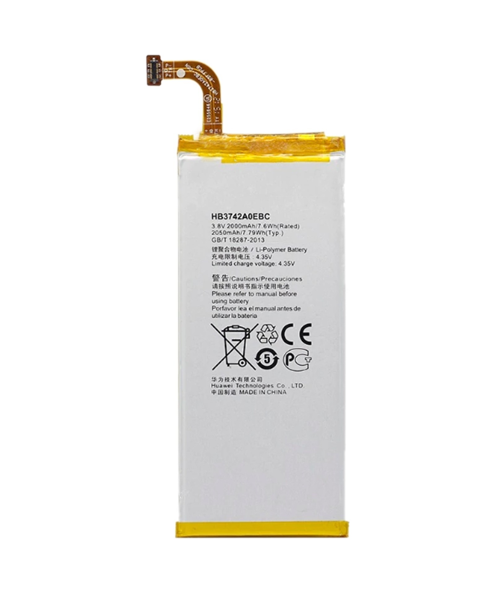 HB3742A0EBC Li-Polymer Battery Replacement For Huawei Ascend P6/Ascend G6