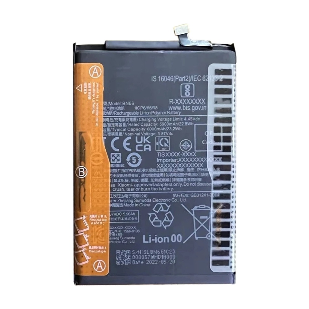 BN66 6000mAh For Xiaomi Poco C40 Li-Polymer Battery Replacement