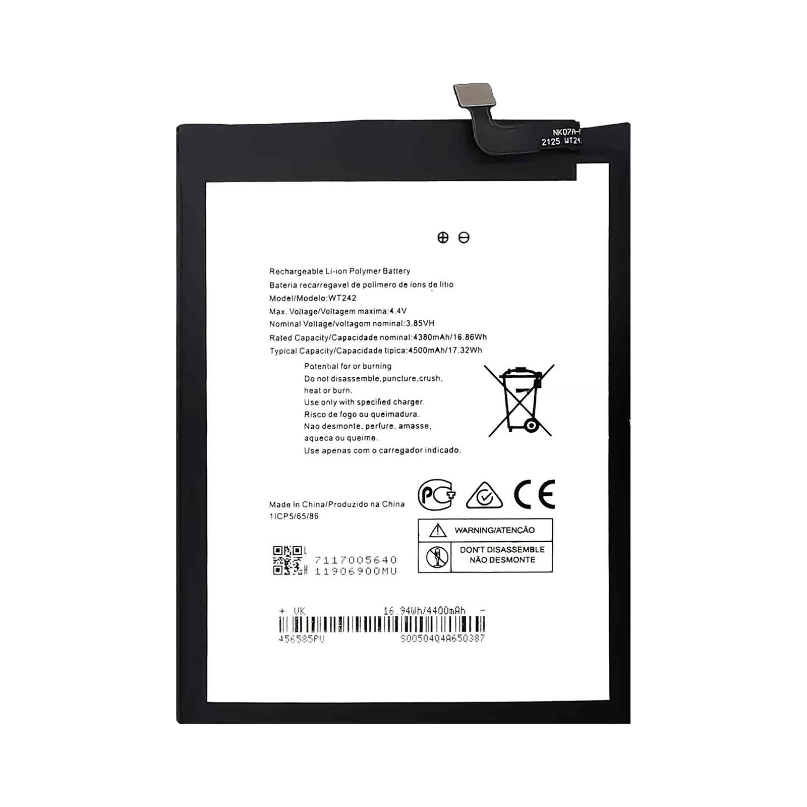 WT242 4500mAh For Nokia 2.4 Li-Polymer Battery Replacement