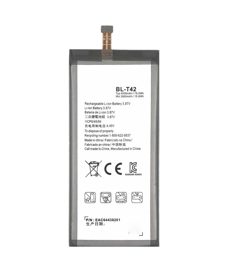 BL-T42 4000 mAh Li-Polymer Battery Replacement For LG V50 ThinQ 5G / V50S ThinQ 5G / G8X ThinQ