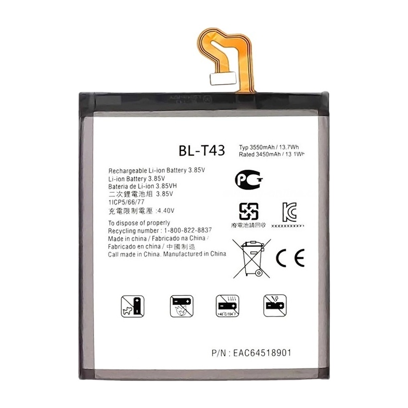 BL-T43 3550mAh For LG G8S ThinQ Li-Polymer Battery Replacement