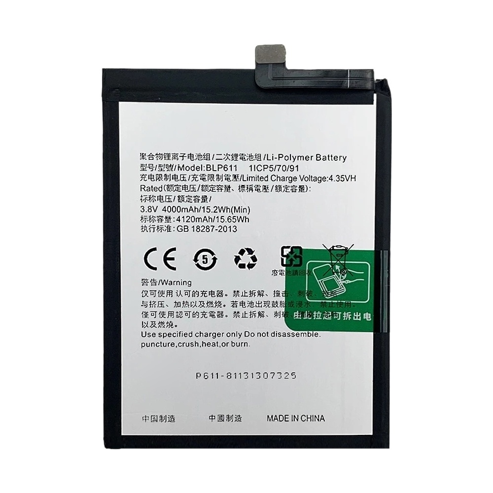 BLP611 4120mAh For OPPO R9 Plus Li-Polymer Battery Replacement