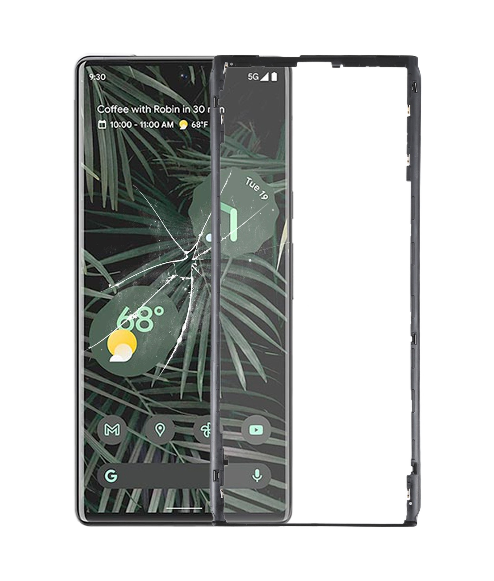 Front LCD Screen Bezel Frame For Google Pixel 6 Pro