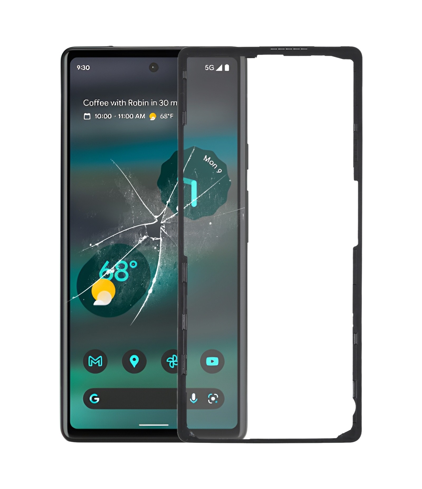 Front LCD Screen Bezel Frame For Google Pixel 6A
