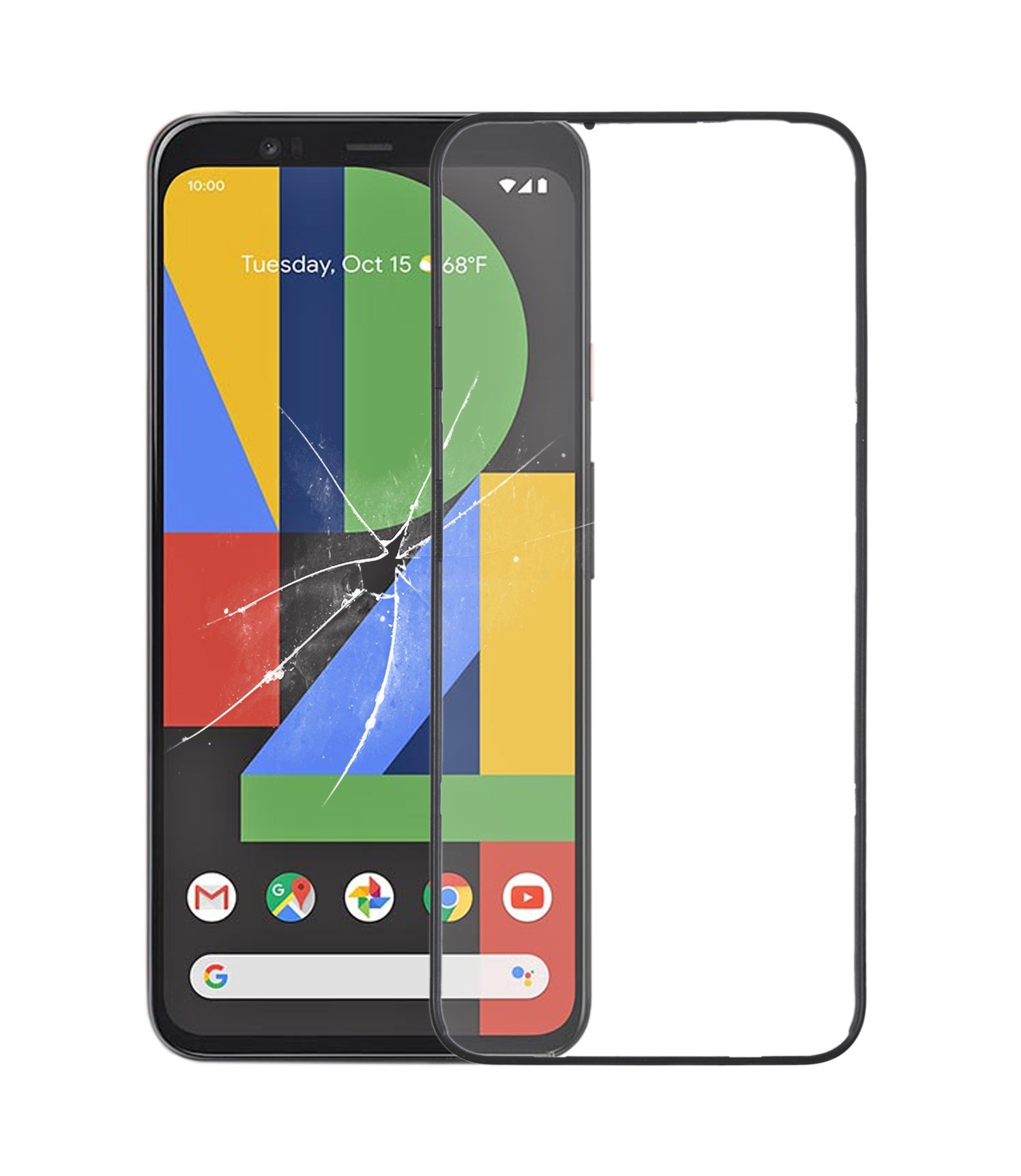 Front LCD Screen Bezel Frame For Google Pixel 4
