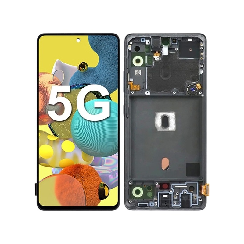 Original Super AMOLED LCD Screen For Samsung Galaxy A51 5G SM-A516 Digitizer Full Assembly with Frame