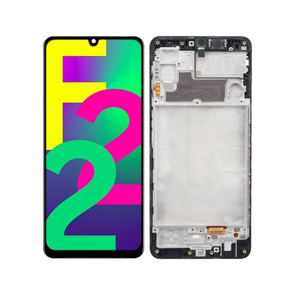 Original Super AMOLED LCD Screen For Samsung Galaxy Galaxy F22 Digitizer Full Assembly with Frame