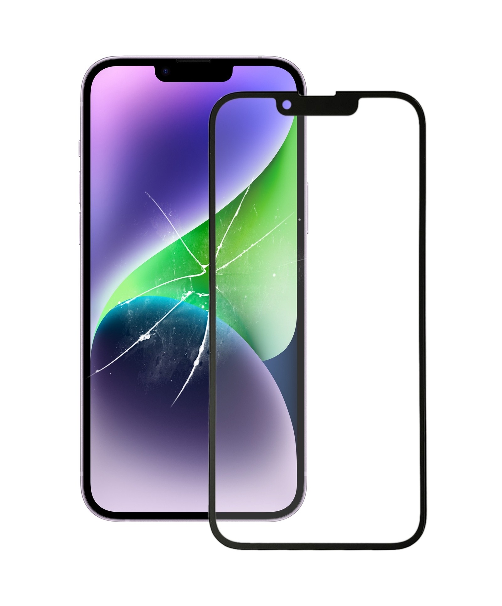 For iPhone 14 Plus Front Screen Outer Glass Lens with OCA Optically Clear Adhesive