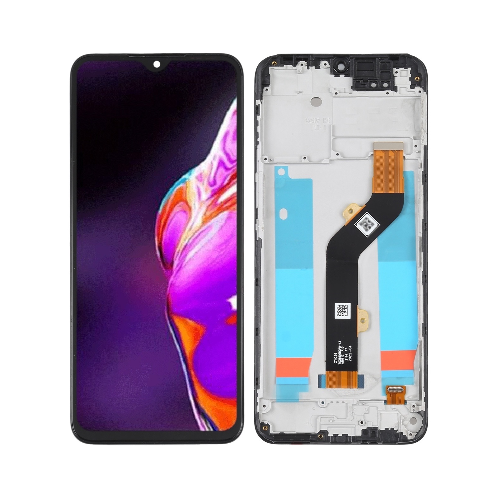 OEM LCD Screen For infinix Hot 10T X689C Digitizer Full Assembly with Frame