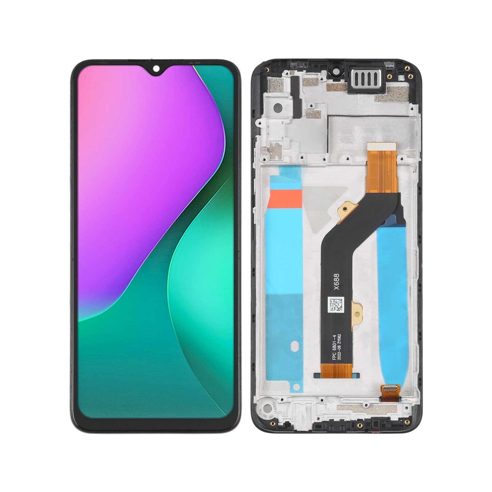 OEM LCD Screen For infinix Hot 10 Play/Smart 5 India Digitizer Full Assembly with Frame