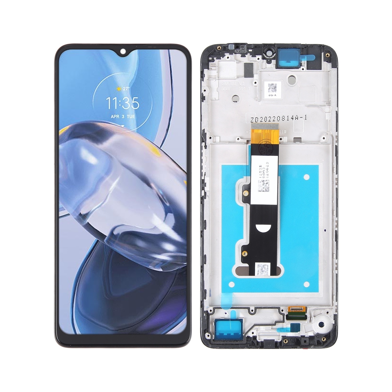 OEM LCD Screen For Motorola Moto E22 / E22i Digitizer Full Assembly With Frame