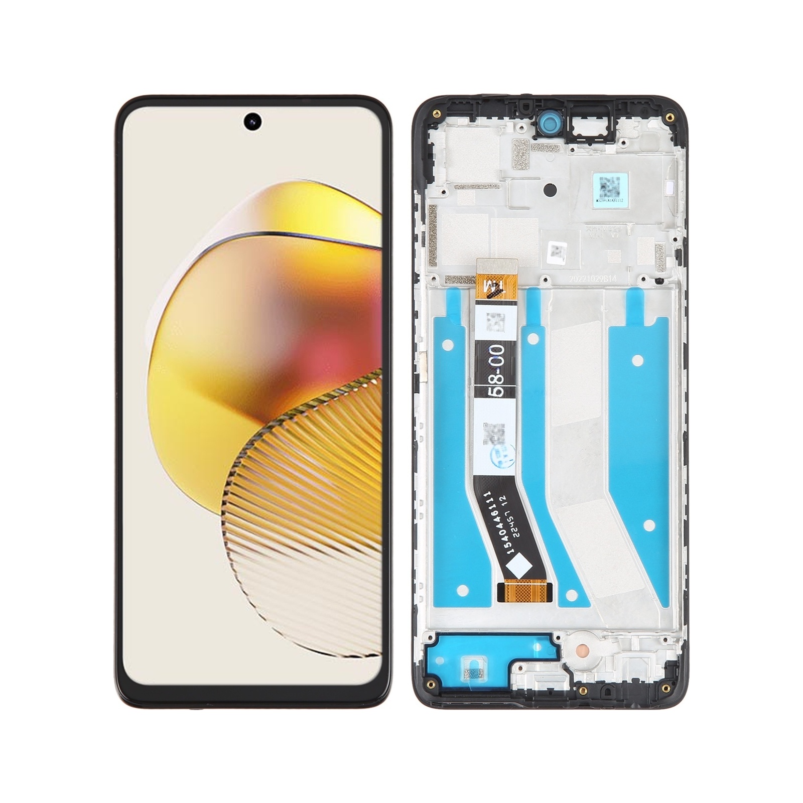 Original LCD Screen For Motorola Moto G73 Digitizer Full Assembly With Frame
