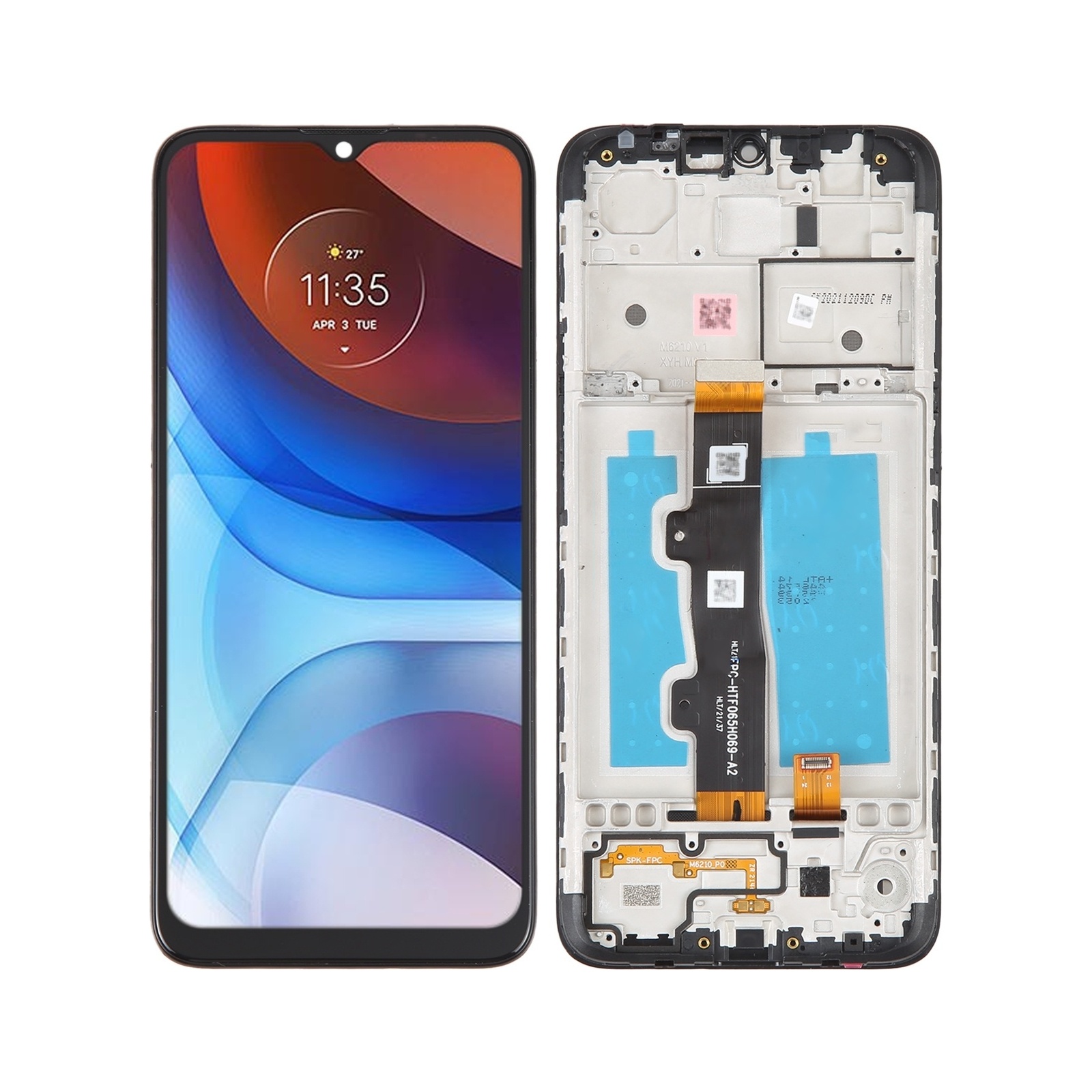 Original LCD Screen For Motorola Moto E7 Digitizer Full Assembly With Frame