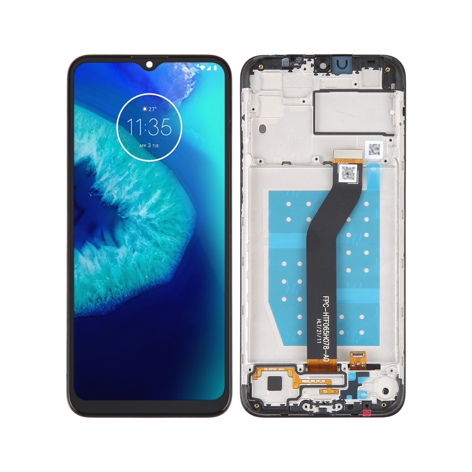 Original LCD Screen For Motorola Moto G8 Power Lite Digitizer Full Assembly With Frame