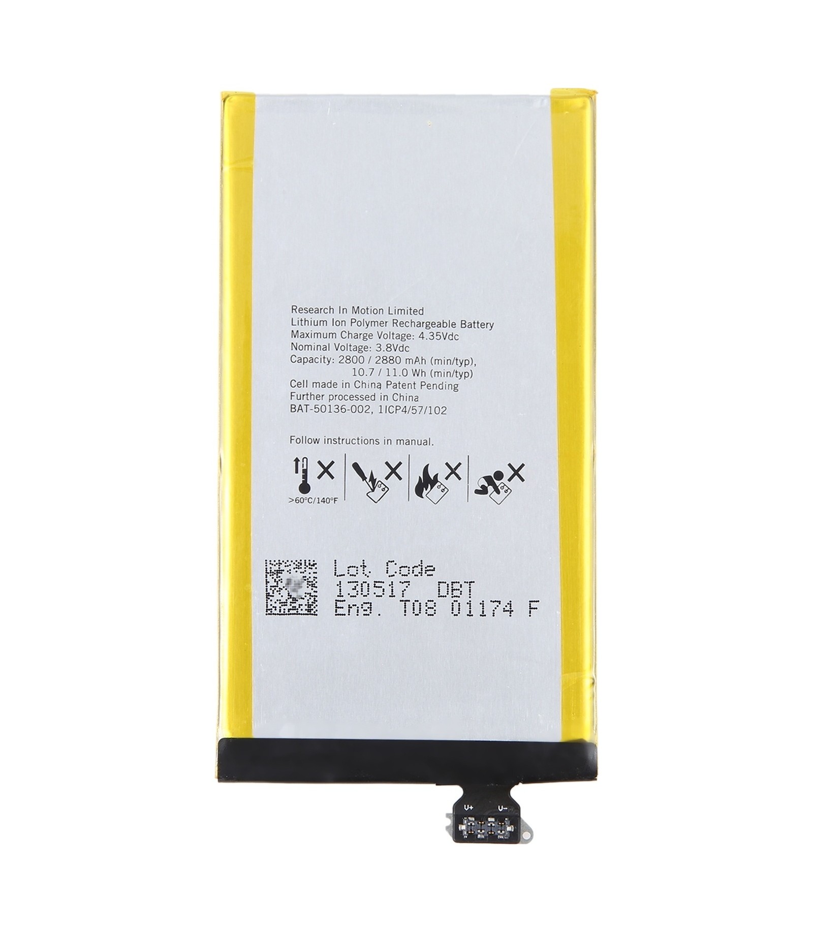 For Blackberry Z20 / Z30 2880mAh Battery Replacement BAT-50136-003 002