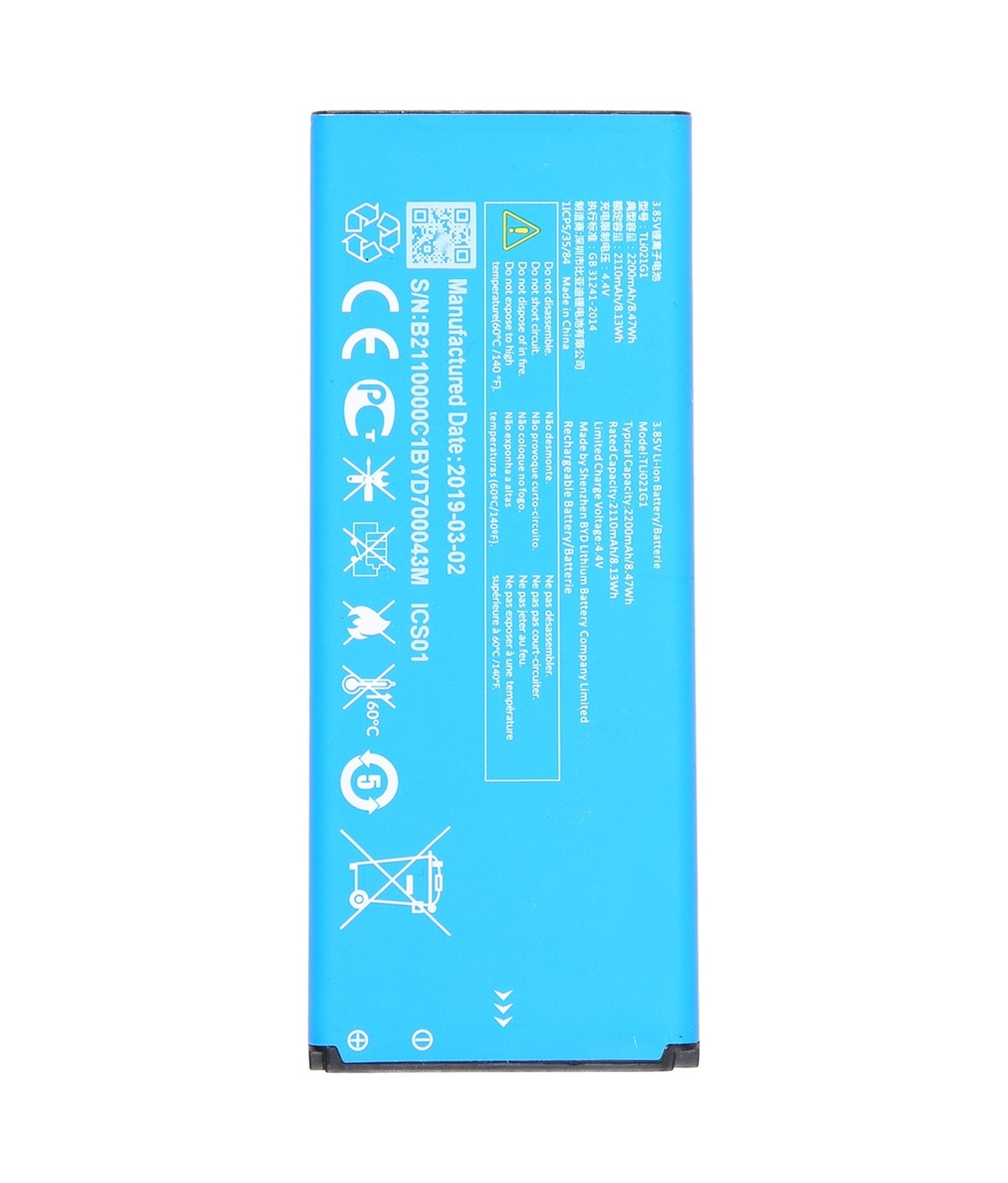 For TCL A1 A501DL Insight 5005r 2200mAh Battery Replacement TLi021G1