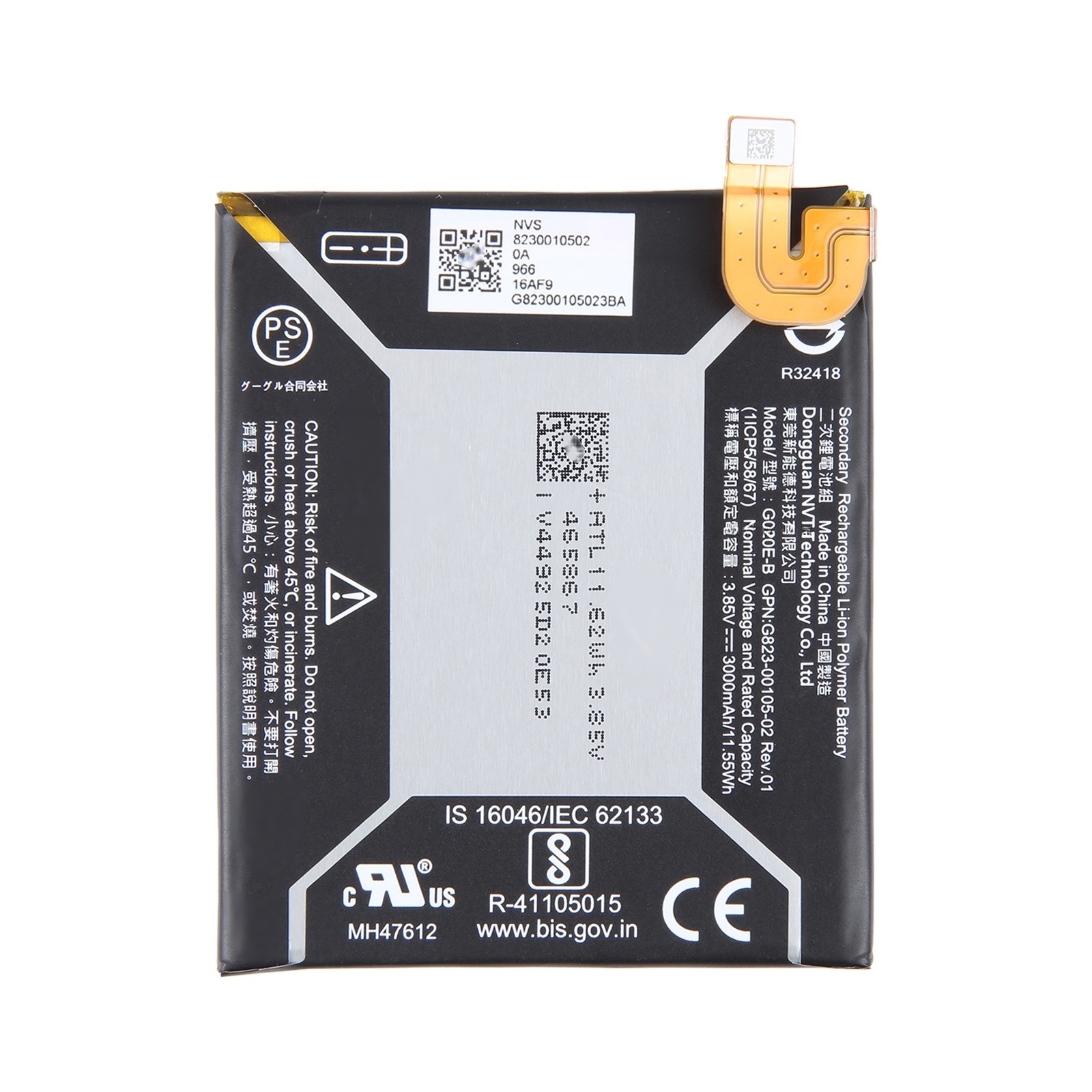For Google Pixel 3A / 3 Lite 3000mAh Battery Replacement G020E-B