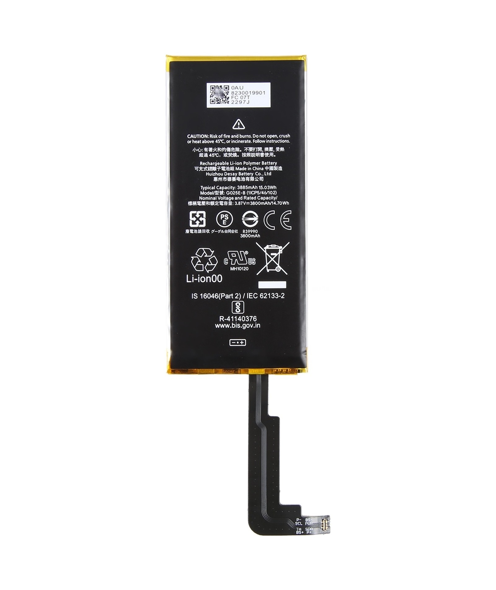 For Google Pixel 4a 5G 3885mAh Battery Replacement G025E-B