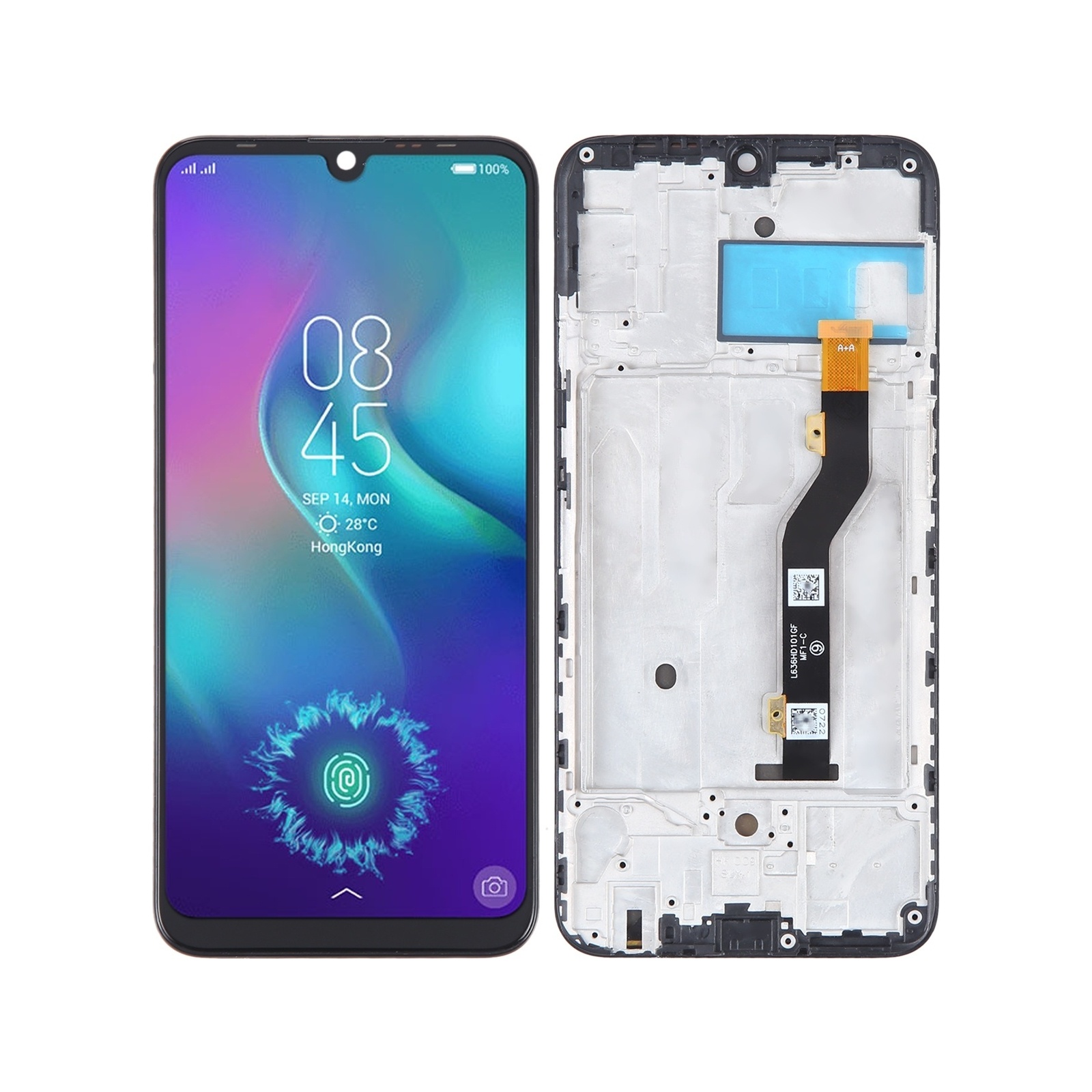 OLED LCD Screen For Tecno Camon 12 Pro Digitizer Full Assembly With Frame