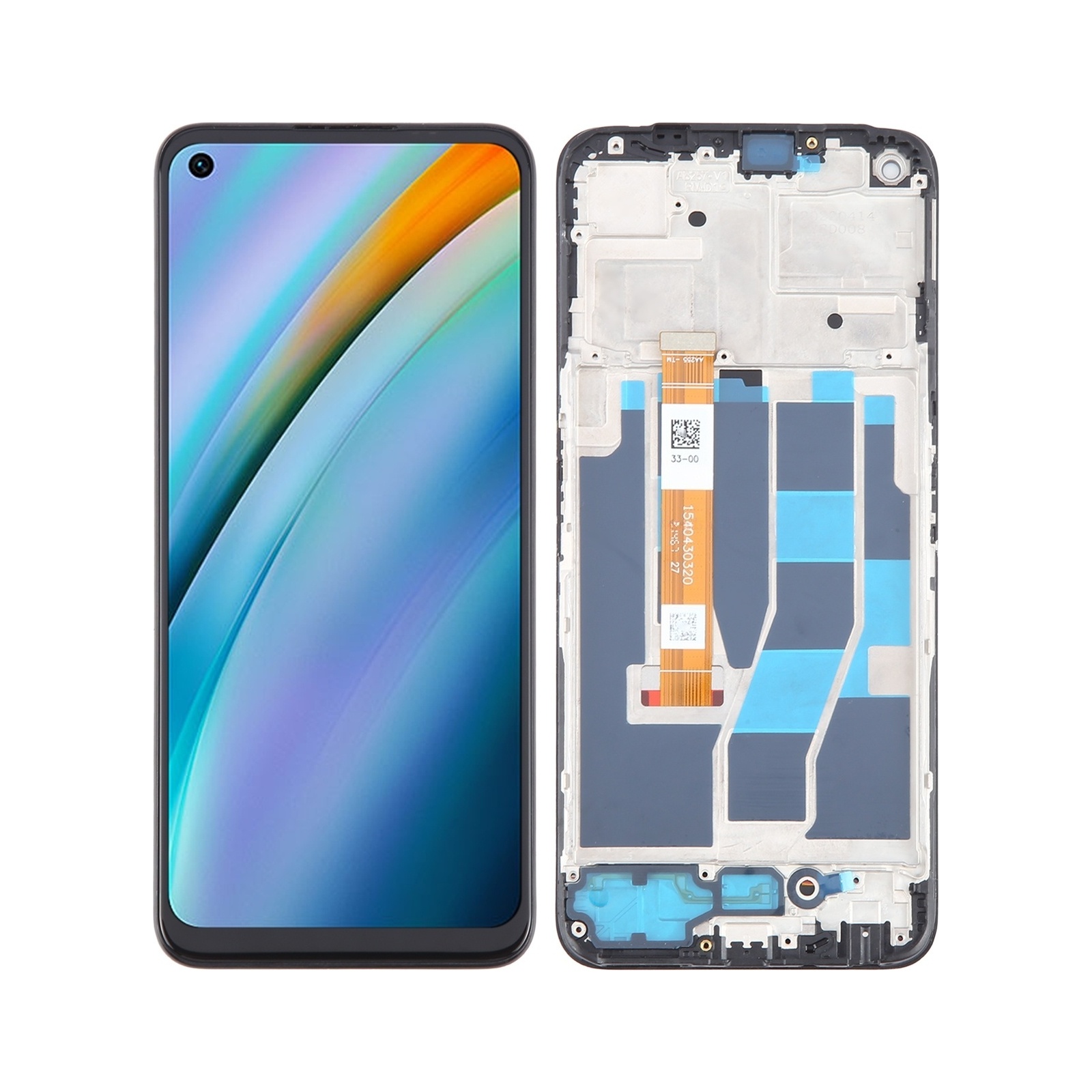 For Realme Q3t OEM LCD Screen Digitizer Full Assembly with Frame