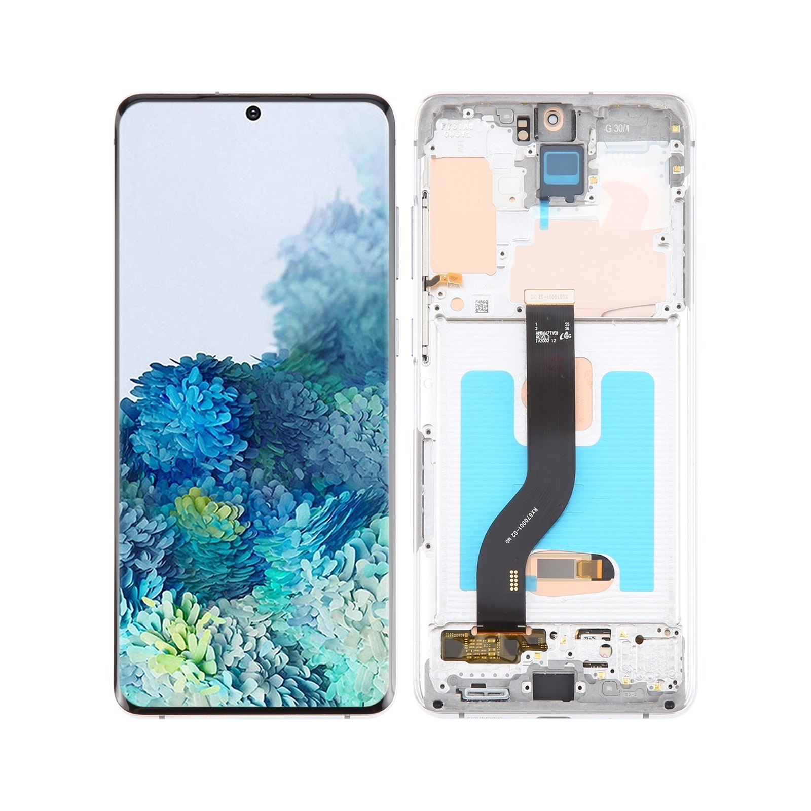For Samsung Galaxy S20+ 4G/5G SM-G985/986 6.67 inch OLED LCD Screen Digitizer Full Assembly with Frame (Silver)