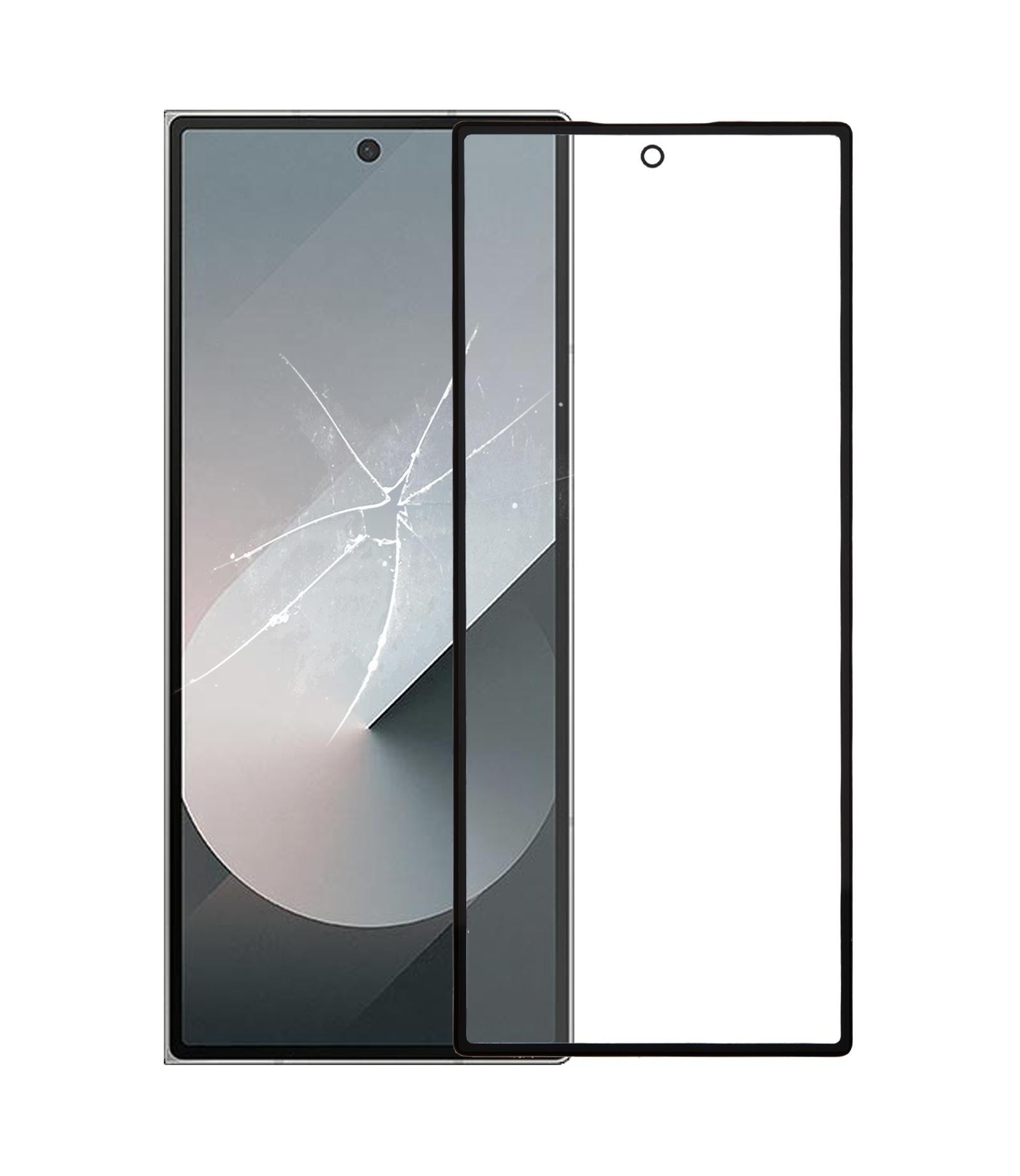 For Samsung Galaxy Z Fold6 SM-F956B LCD Secondary Screen Outer Glass Lens with OCA Optically Clear Adhesive