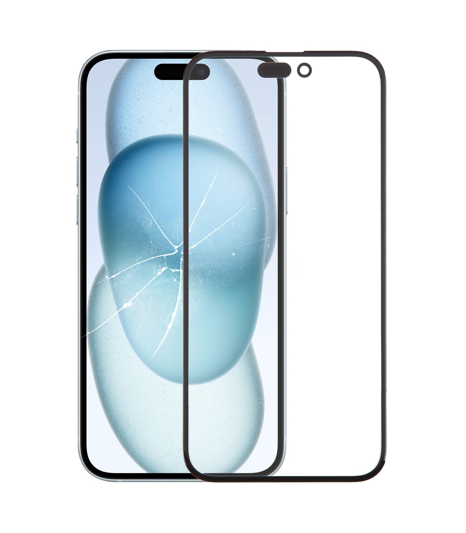 For iPhone 15 Plus Front Screen Outer Glass Lens with OCA Optically Clear Adhesive