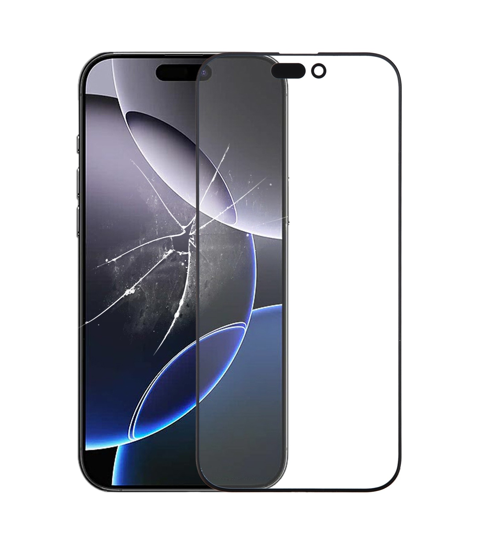 For iPhone 16 Pro Max Front Screen Outer Glass Lens with OCA Optically Clear Adhesive