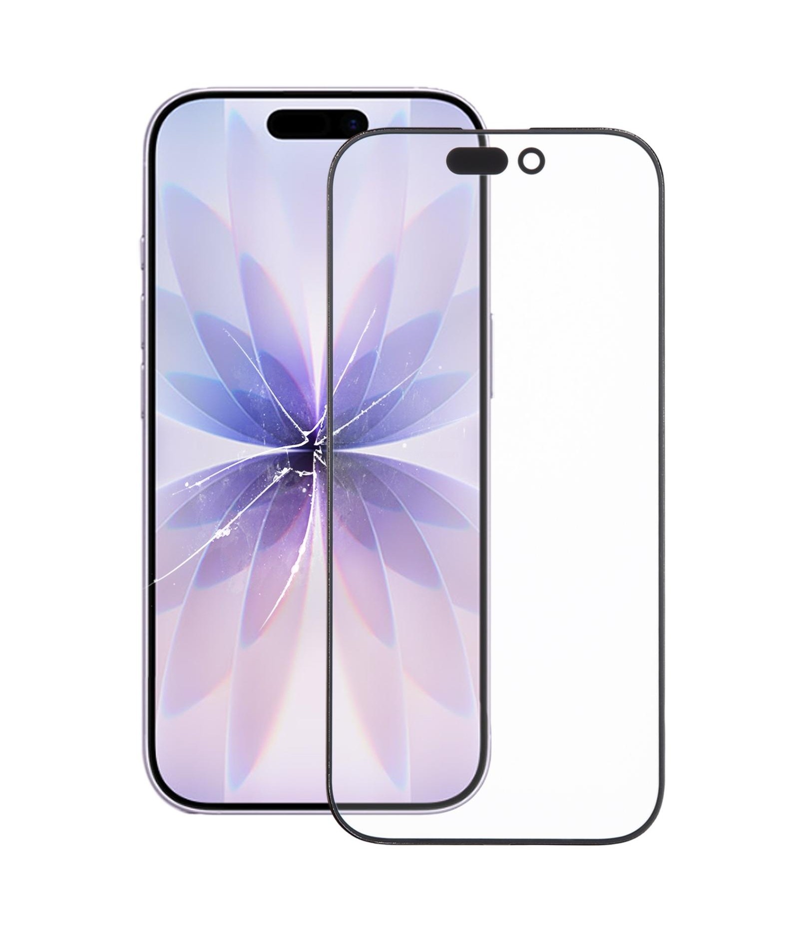 For iPhone 17 Front Screen Outer Glass Lens with OCA Optically Clear Adhesive