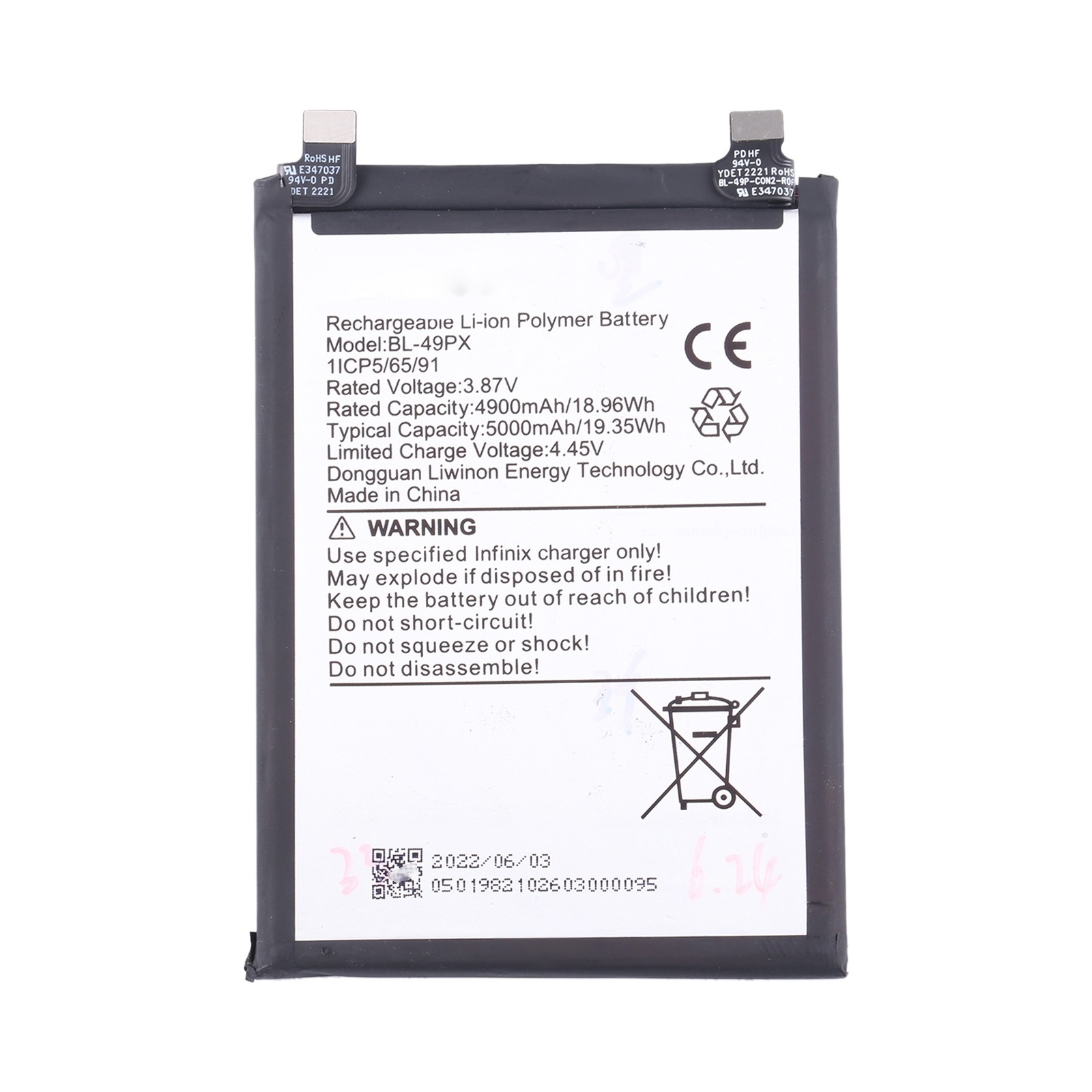 For Infinix Note 30 Pro Battery Replacement BL-49PX 4900mAh