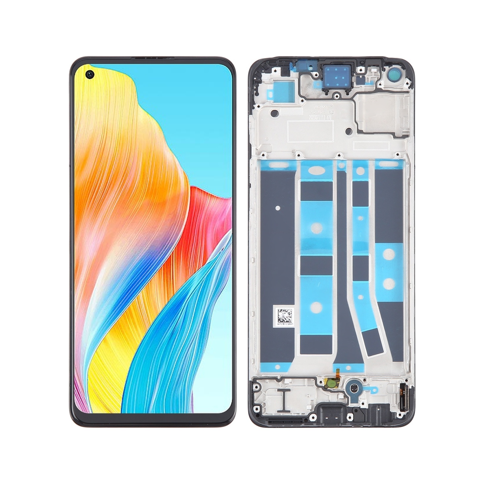 For OPPO A78 4G CPH2565 Original AMOLED LCD Screen Digitizer Full Assembly with Frame