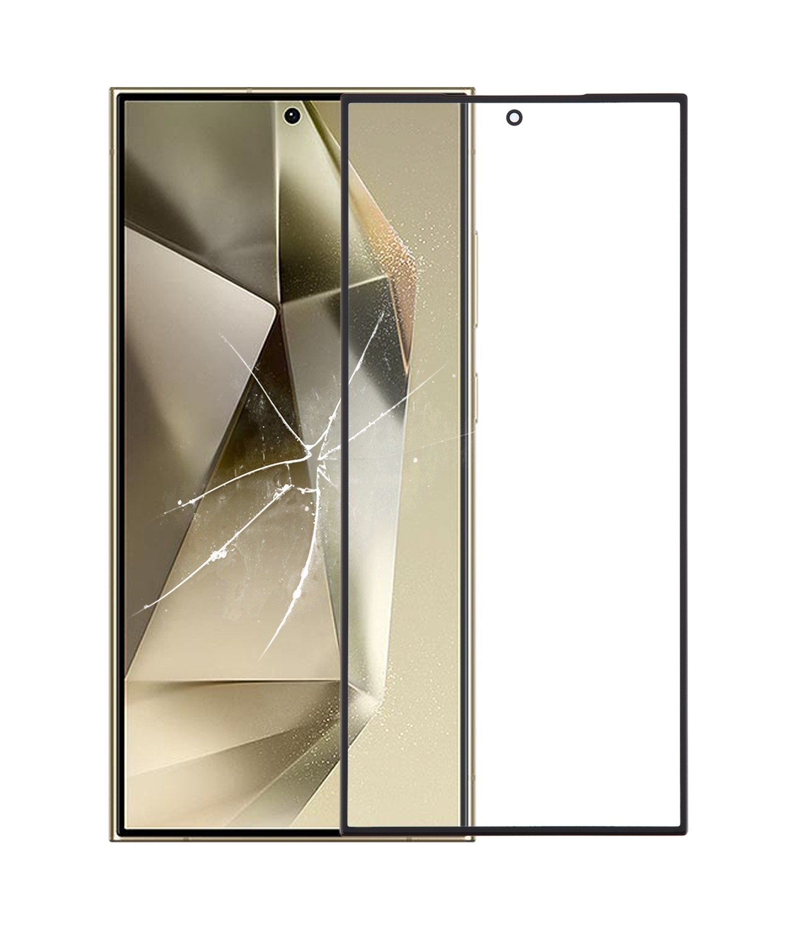 For Samsung Galaxy S24 Ultra SM-S928B Front Screen Outer Glass Lens with OCA Optically Clear Adhesive