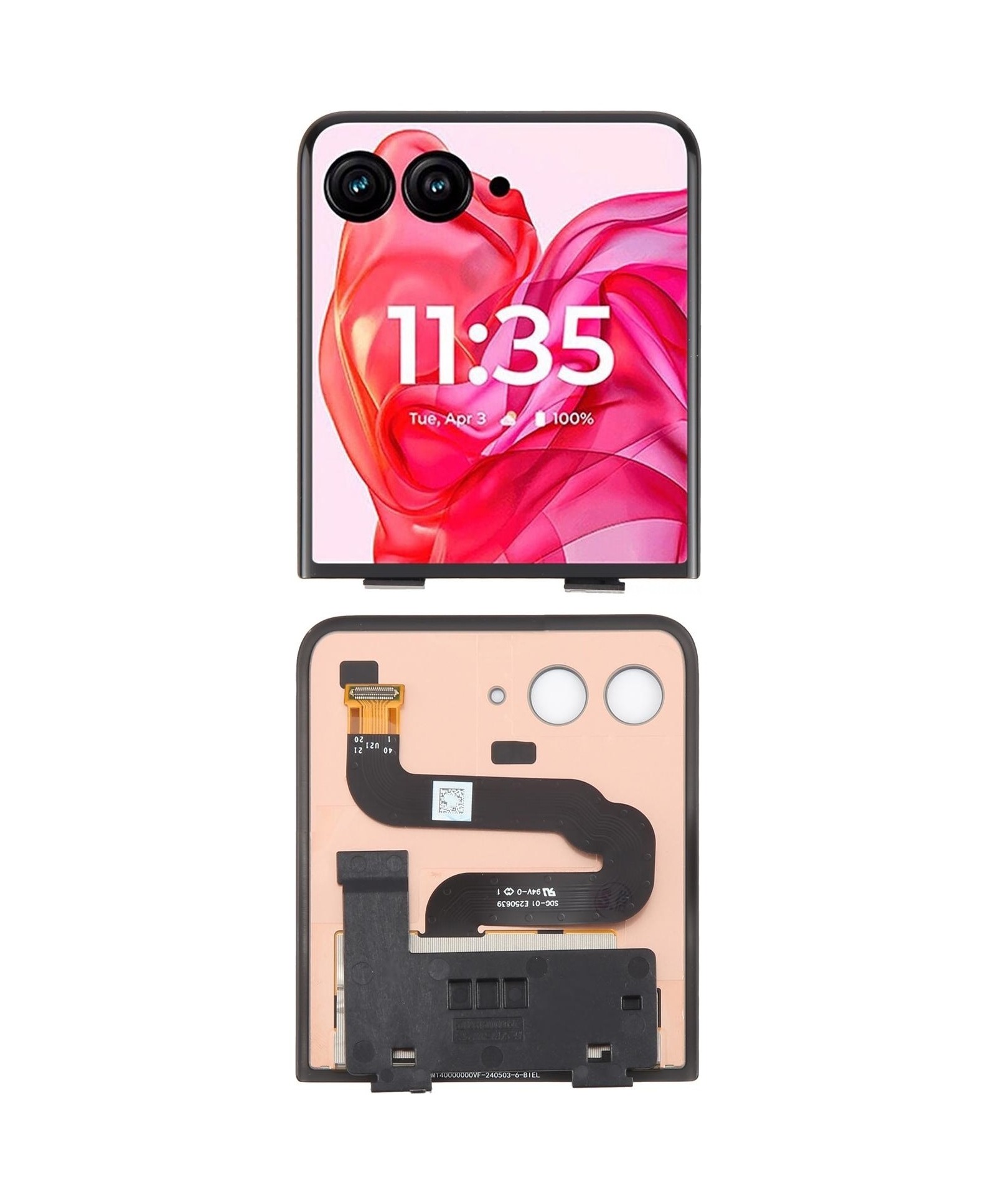 For Motorola Razr 50 Ultra Original LCD Secondary Screen with Digitizer Full Assembly
