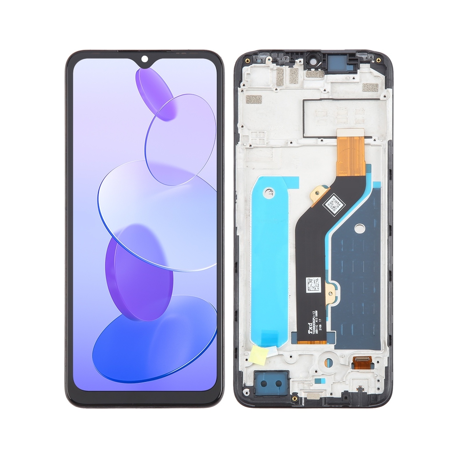 For Infinix Smart 6 Plus LCD Screen Digitizer Full Assembly With Frame