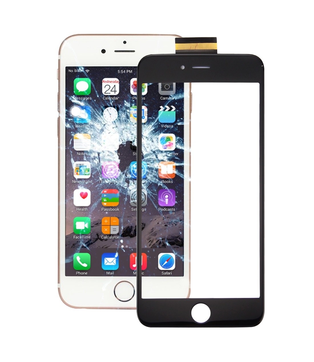 for iPhone 6s Plus Touch Panel with OCA Optically Clear Adhesive(Black)