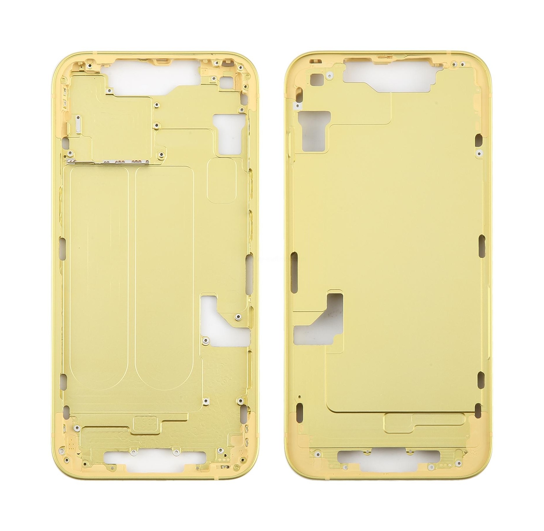 For iPhone 14 Middle Frame Bezel Plate (Yellow)