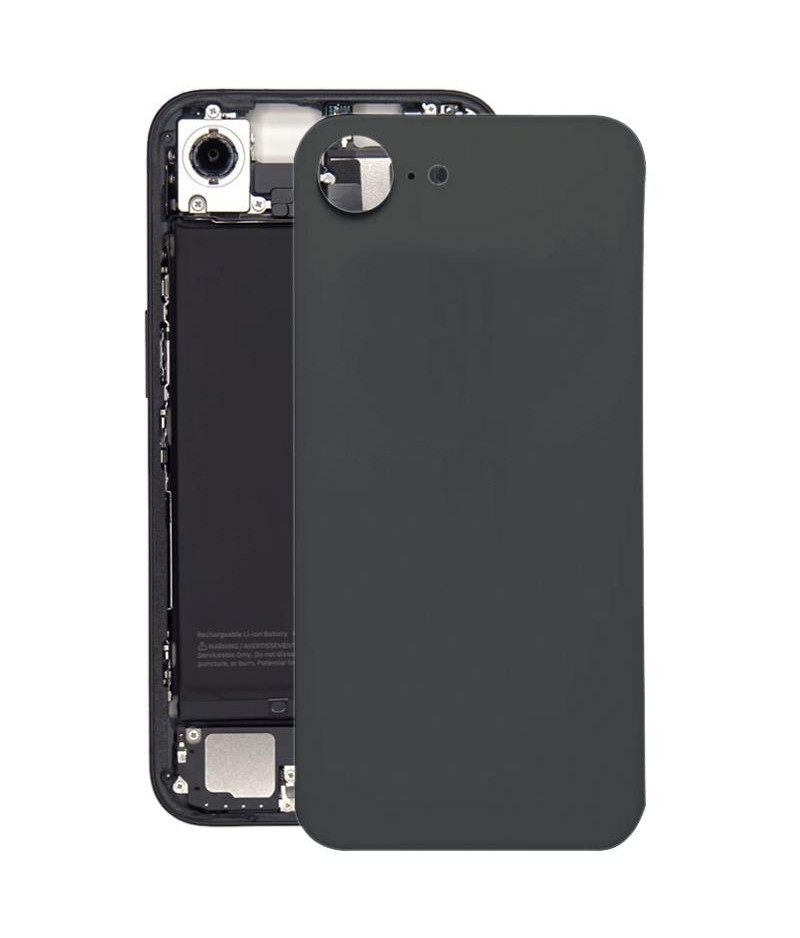 For iPhone 16e Glass Battery Back Cover(Black)