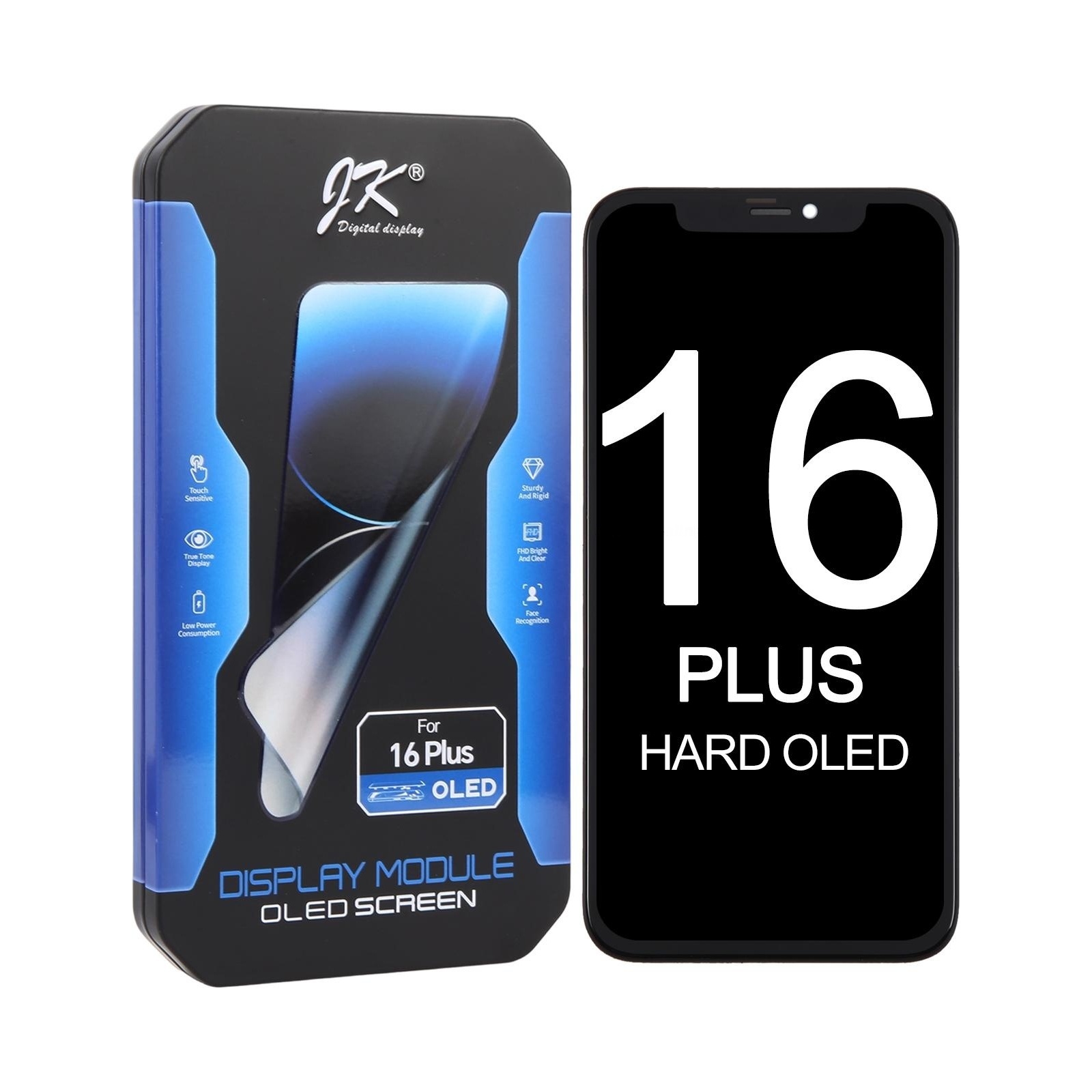 JK Hard OLED Screen For iPhone 16 Plus