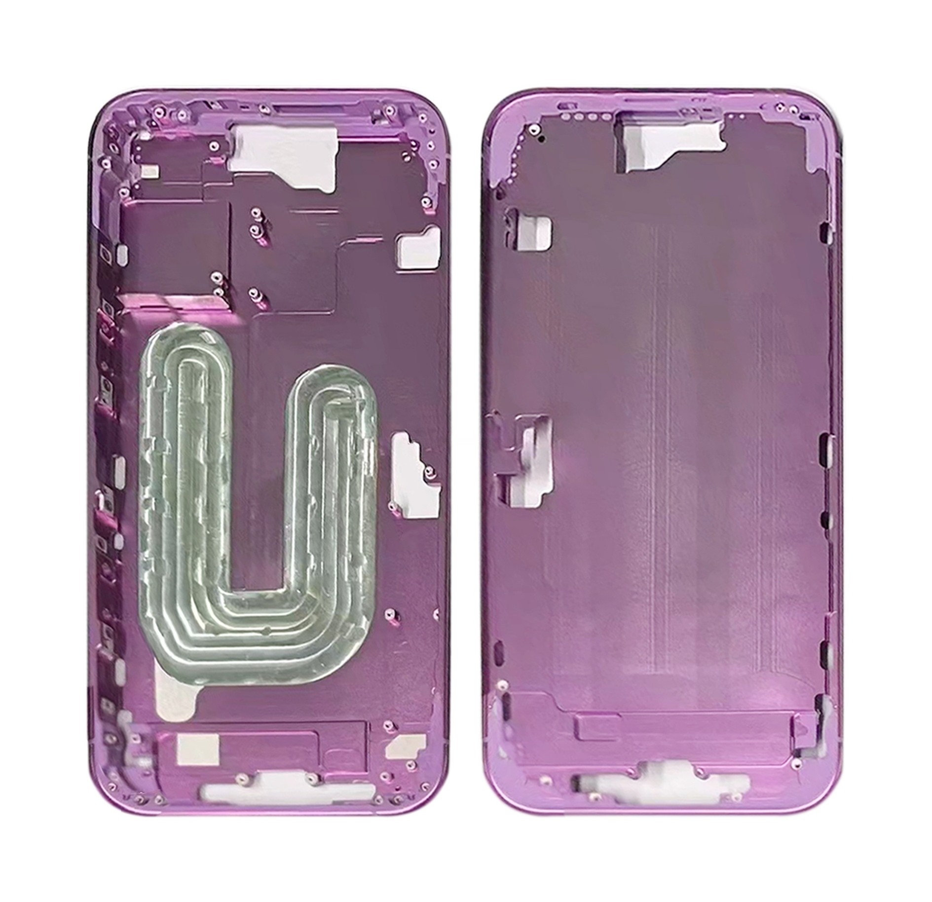 For iPhone 16 Plus Middle Frame Bezel Plate (Pink)