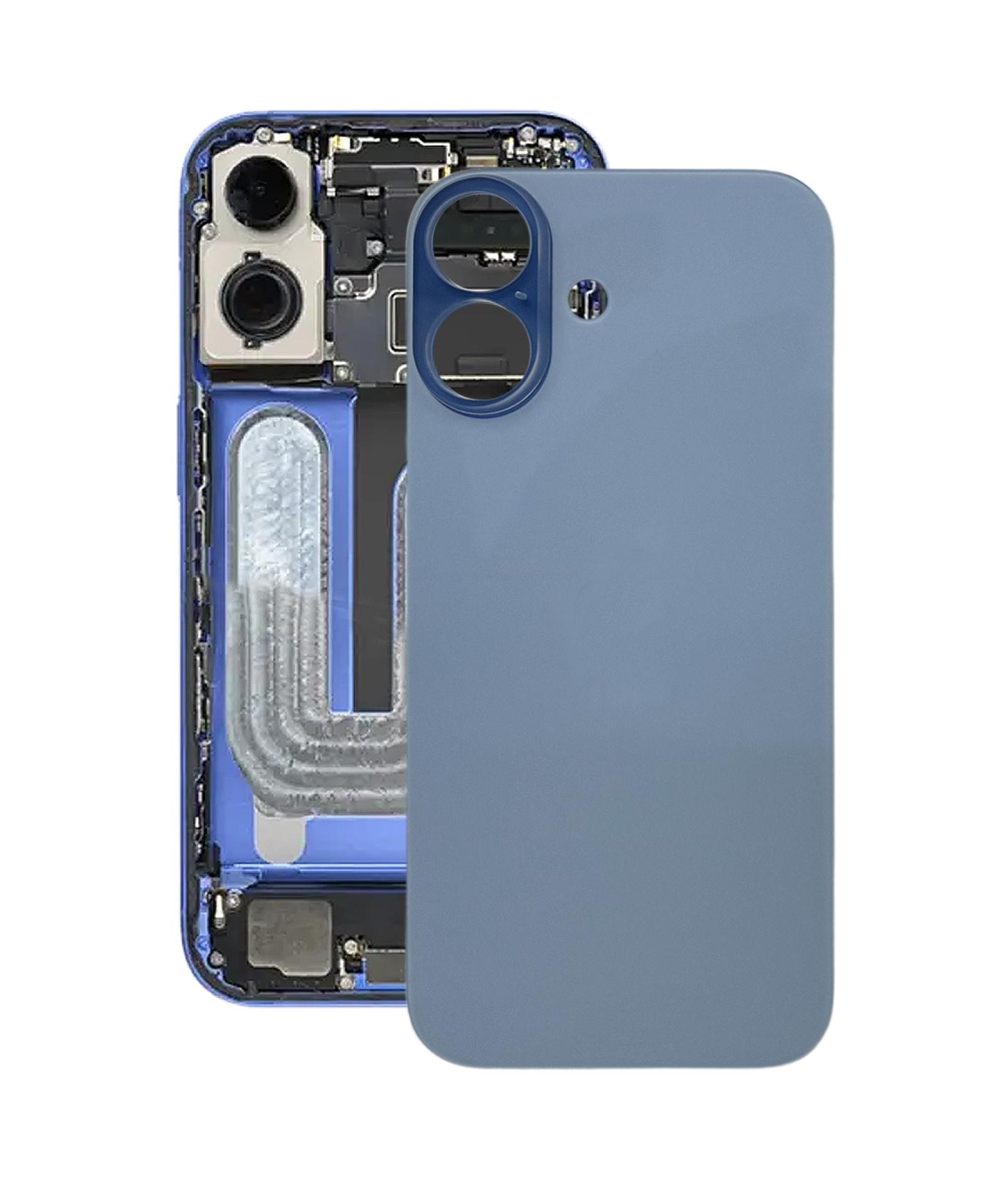 For iPhone 17 Glass Battery Back Cover(Blue)