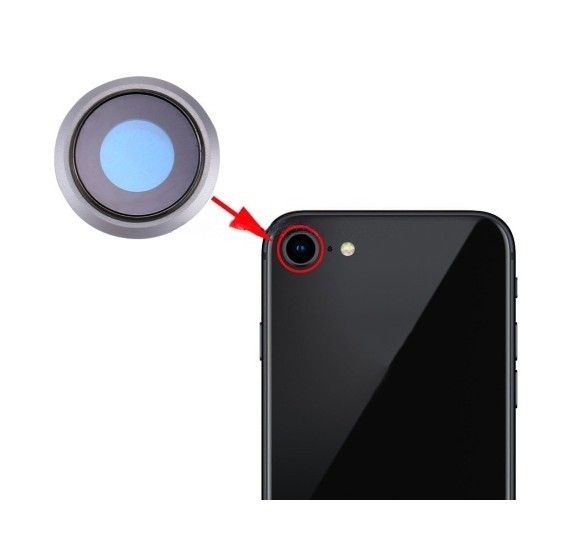 Rear Camera Lens Ring for iPhone 8(Silver)