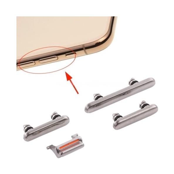 Side Keys (Power Button + Volume Button + Mute Button) for iPhone XS / XS Max(White)