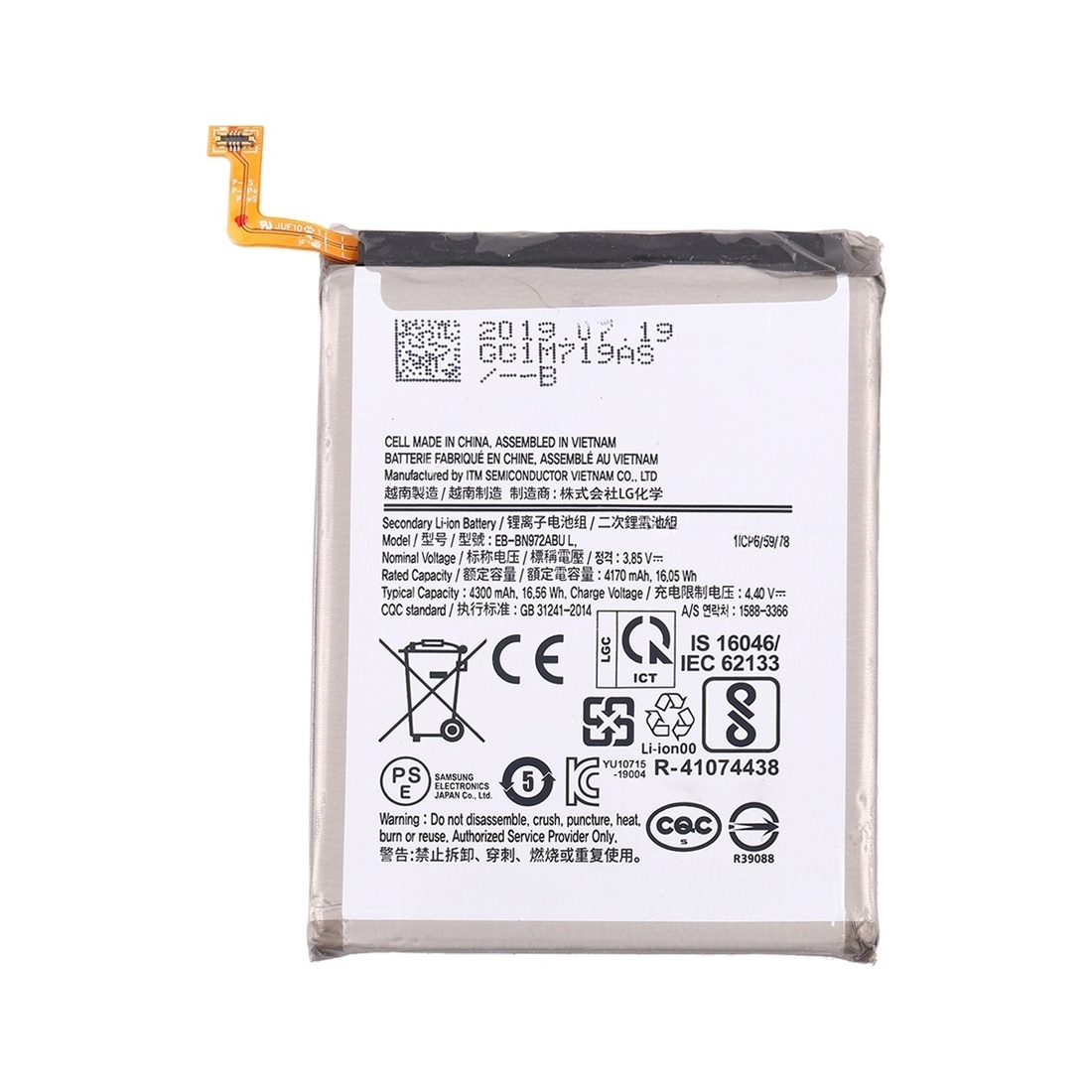 Original Disassemble Li-ion Battery EB-BN972ABU for Samsung Galaxy Note10+