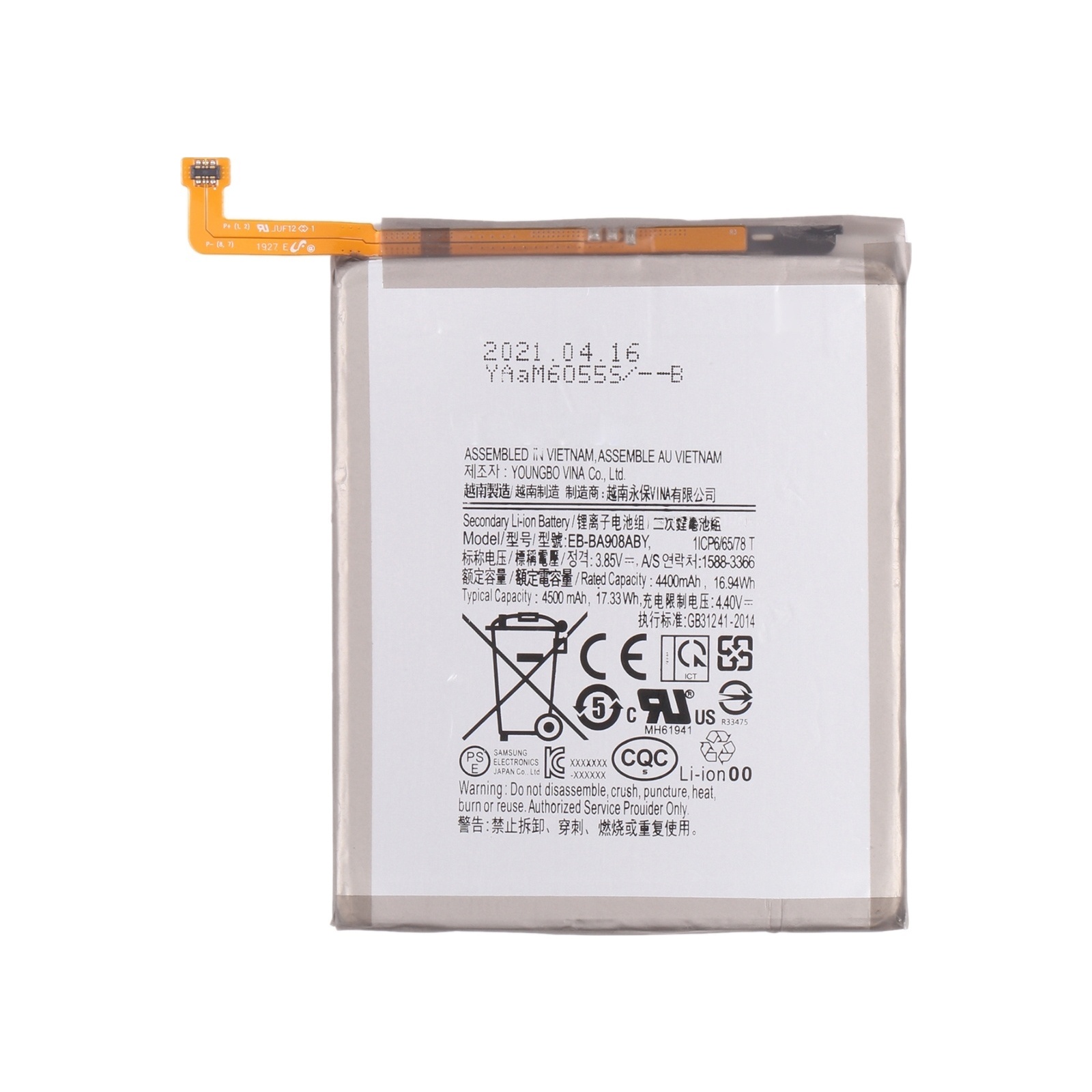 Original 3700mAh EB-BA908ABY for Samsung Galaxy A90 5G SM-A908 Li-ion Battery Replacement