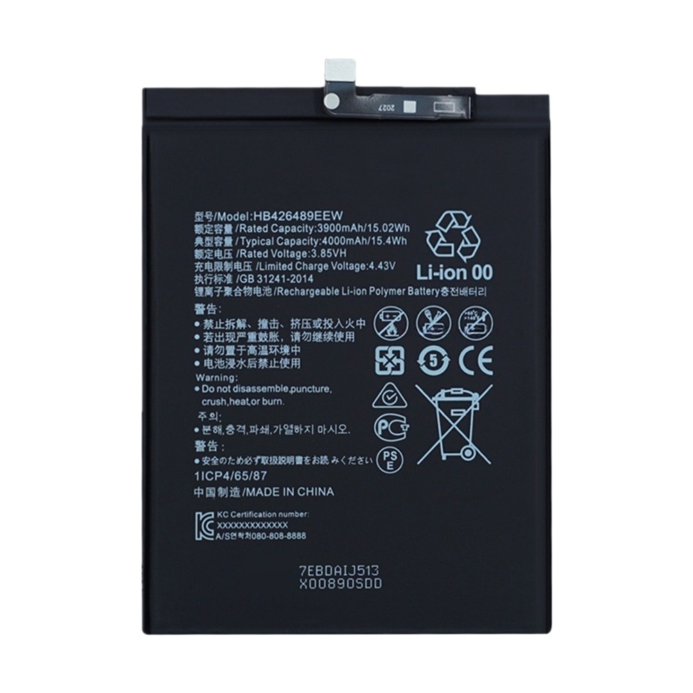 4000mA Li-Polymer Battery Replacement for Huawei Enjoy 10s / Y8P / P Smart S / Honor Play 4T