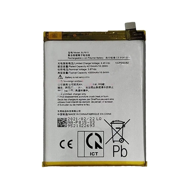 BLP815 4300mAh for OnePlus Nord N10 Li-Polymer Battery