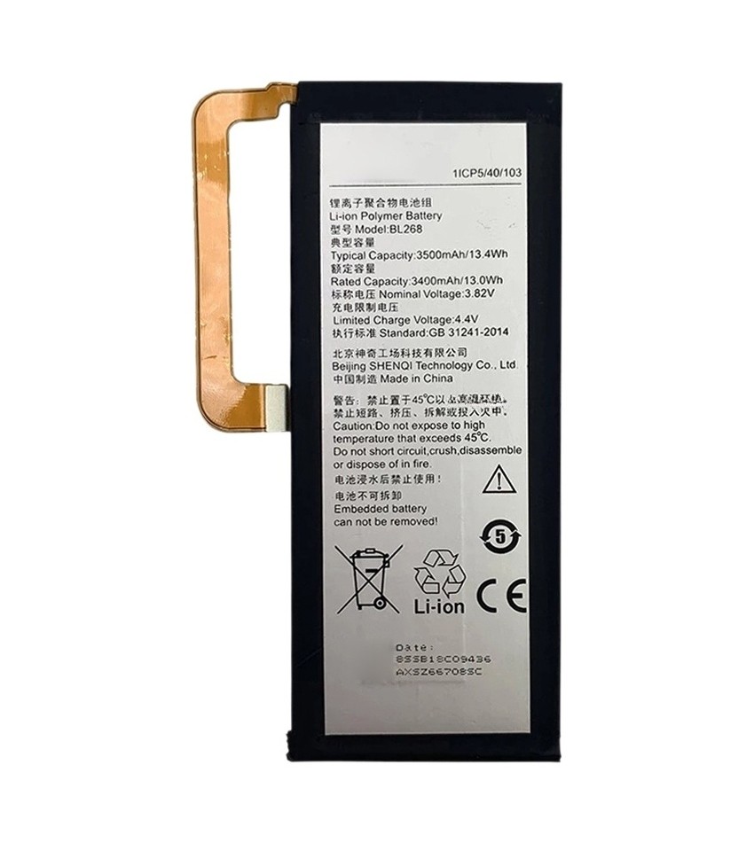 3500mAh BL268 for Lenovo ZUK Z2 Li-Polymer Battery