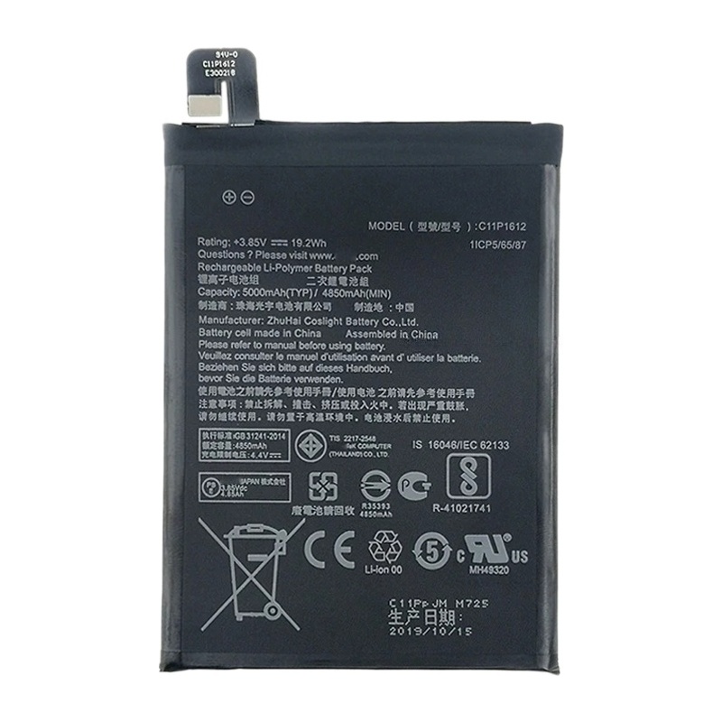 5000mAh C11p1612 Li-Polymer Battery for Asus Zenfone 4 Max Pro / Zenfone 4 Max Plus / Zenfone 3 Zoom ZE553KL